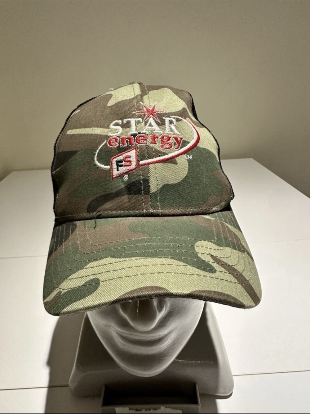 Star Energy Camouflage Baseball Cap with Red Embroidery